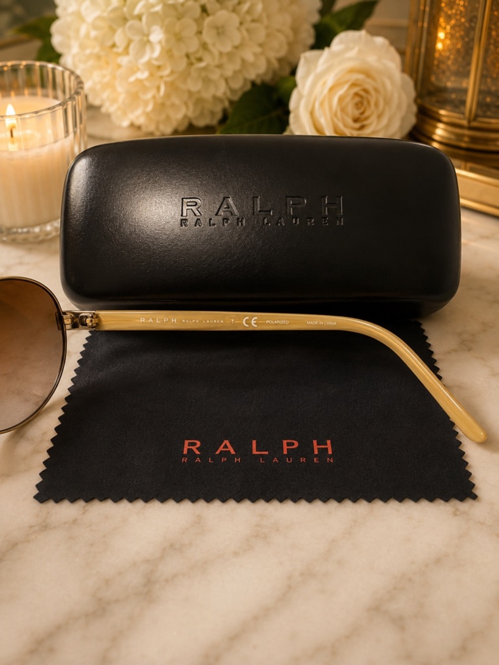 Ralph Lauren Polarized Aviator Sunglasses - Picture 5 of 6